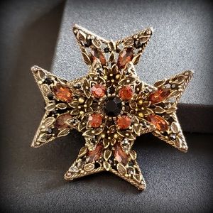 Vintage Maltese Cross brooch collection Selro Selini